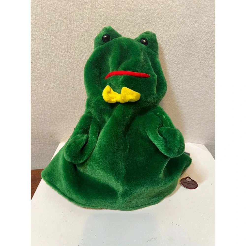 Caltoy Unisex Puppet Frog Prince Reversible Surprise Vintage Green Maroon Plush